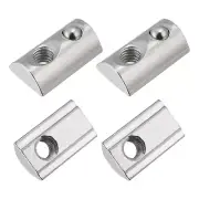Roll in Spring T Nuts (M6x22mm) 4Pcs, Carbon Steel Spring Loaded T Nut