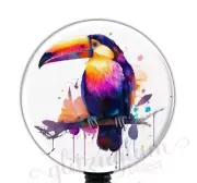 Parrot Badge Holder, Tropical Bird Badge Reel, Parrot Bird Retractable GG6376