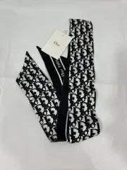 Christian Dior Mitzah Black & White Scarf 100% Silk Italy