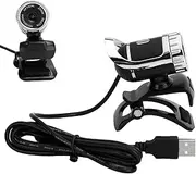1080P Web Camera,Web Digital Camera Rotatable Webcam 1080P,USB Computer Camera Manual Focus Built‑in Microphone for Windows/TV (Silver)