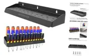 Wall Mount Storage Rack Organizer for Workshop, Shed, Screwdriver Holder