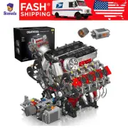 Mould King 2718PCS V8 Engine Model kit 10130 MOC Motorized Car Building Blocks
