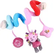 ERINGOGO 1pc Multifunctional Crib Pram Hanging Rattles Spiral Stroller Toy with Ringing Bell Style Car Seat Toy for Exploration and Play Lightweight Safe Design