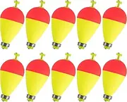 Fishing Bobber - 10X Oval Slip Floats for Fishing | Weighted Water Cork Ball Outdoor Sports Accessories for Freshwater Saltwater