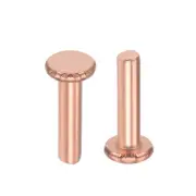 25 Pcs 13/64" x 25/32" Flat Head Copper Solid Rivets Fasteners