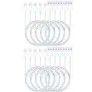 10 Pack 1m Data Transfer Charger Charging USB Cable Cord for Apple iPhone iPad iPod Bulk White TPE Plastic
