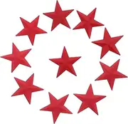 Tofficu 10pcs Aluminum Five-Pointed Star Hat Pin Brooch Red Lapel Badge Versatile Accessory DIY Craft Occasion Present
