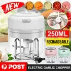 250ml Electric Garlic Food Chopper Vegetable Chopper Grinder Blender Crusher NEW
