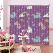 Lovely Running Colts 3D Curtain Blockout Photo Printing Curtains Drape Fabric