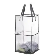 Laundry Hamper, 26" x 12.6" Collapsible Laundry Baskets for Dirty Clothes Grey