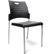 Buro Pronto 4 Legged Stacker Chair Black