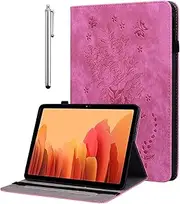 [KEDBBAO] Case for Samsung Galaxy Tab S6 Lite 10.4 2024 2022 2020(SM-P620/P625/P613/P619/P615/P610), Multi-Angle Flip PU Leather Protective Cover with Stylus Holder for Galaxy Tab S6 Lite Case, Rose