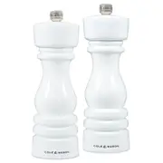 Cole & Mason London Salt and Pepper Mill Gift Set - White Gloss - 18cm