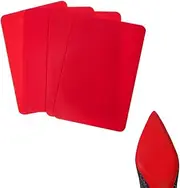 Goxfaca 4 Pack Shoe Protector，Shoe Sole Protectors for high-Heels, Self Adhesive Silicone Non-Slip Shoes Cover Bottoms for Women (Red)