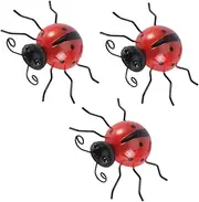 BESPORTBLE 3pc Simulated Ladybug Ornaments Lady Bugs Swaying Door Flowerpot Wind Chime Lady House Frog House Farmhouse Decor Women Gnomes Ladybugs Wall Decals for Rooms Wall Decor Blue