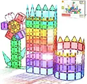 Everplay 41 pc Magnetic Tiles Starter Set Building Blocks Toys STEM Educational Learning Magnet Toy Preschool Montessori Boys & Girls Smart Unlimited Creative Kit Games Gifts for Age 3+ Kids Toddlers