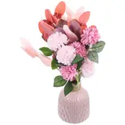 1 Set Artificial Flower Faux Flowers In Vase Simulated Hydrangea