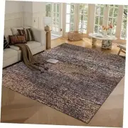 Washable Area Rug - 1/6 Thick - Stain & Water Resistant Non 8' x 10' Depth-rust