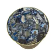 24" Round Corner Side Dining Table Luxurious Agate Gemstone Office Meeting Desk