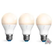 3x Ring A19 Smart LED Light Bulb 800 Brightness Lumens Indoor / Outdoor Use