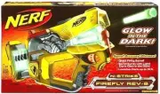 Nerf Firefly Rev-8 Dart Blaster, Glow In Dark N-Strike Gun Kids Toy Original