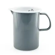 Country Vintage Style Enamel Measuring Jug Grey 1 Litre