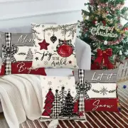 2Pcs Microfiber Christmas Tree Cushion Cover Luxury Sofa Pillowcase Adult