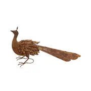 Rust Garden Metal Peacock 88X44cm