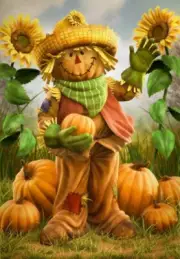 5D Diamond Painting Pumpkin Scarecrow Kit