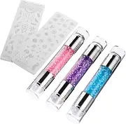 BELLIFFY Nail Art Stamper Set 3pcs Silicone Nail Stamping Tool Kit for Manicure and Home Use