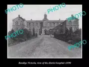 OLD LARGE HISTORIC PHOTO OF BENDIGO VICTORIA VIEW OF THE DISTRICT HOSPITAL 1890