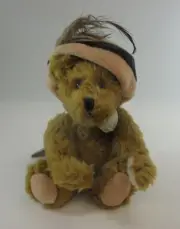 UBOT Cha Discontinued New Vintage Boyds plush teddy bear small brown hat french