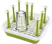 Drying Bottle Rack | Kitchen Countertop Storage Drying Holder - Cup Storage Rack with Drain Tray for Mugs, Drinking Glasses, Sports Bottles, and Insulated Water Bottles