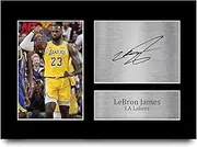 HWC Trading Lebron James Los Angles Lakers Gifts Printed Signed Autograph Picture for Basketball Memorabilia Fans - A4