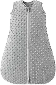 FILLEEP Fleece Baby Sleep Sack 2.5 Tog with Plush Dots, Winter Baby Wearable Blanket