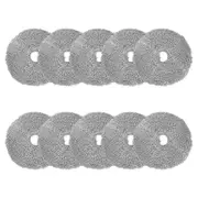 10pcs Mop Cloth For W2 Robot Vacuums Spare Part Round Mop Replacement Accessories