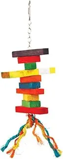 Avian Care Boredom Breaker Bird Toy – Hanging Wood & Rope Chew Toy, for All Birds