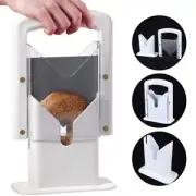 New Bagel Slicer Guillotine Cutter Safety Shield Stainless Bread Slicing Machine