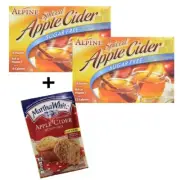 Alpine Apple Cider Sugar-Free Mix Spiced 10 Packets 2 Boxes + APPLE CIDER Muffin