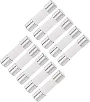uxcell Ceramic Cartridge Fuses 10A 250V 5x20mm Slow Blow Replacement for Stereo Audio Alarm Amplifier Ceramic 10pcs