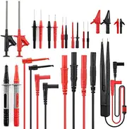 KAIWEETS 23PCS Multimeter Test Leads Kit with Replaceable Precision Probes Set and Alligator Clips, Test Probes, Test Hook, Flexible Wires Professiona