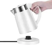 [Wdcme] 0.8L Small Portable Electric Tea Kettle Travel Electric Coffee Kettle Mini Stainless Steel Hot Water Boiler (White) LY-02
