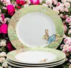 4 Peter Rabbit World of Beatrix Potter Spring Easter Garden Meadow Dinner Plates