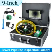 9 In Sewer Camera 1000TVL LCD Monitor HD Drain Waterproof Pipe Inspection Camera