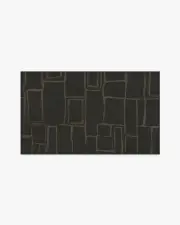 90' x 150' | Machine Washable Runner Rug | Kid & Pet Friendly | Indoor Rug | Alsace Soft Black Rug by Nina Takesh | Ruggable
