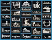 White Chipboard - Destination Titles - Collection Four