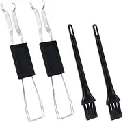 Keycap Puller Switch Puller,Stainless Steel Keycap Removal Tool, with 2 Pcs Keyboard Cleaning Brush for Mechanical Keyboard