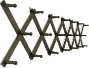 Accordion Wall Hanger,Accordion Hat Rack for Wall,Expandable Wooden Coat Rack Wa