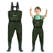Kids Chest Waders Waterproof Nylon/PVC Youth Waders with Boots Fishing & Hunt...