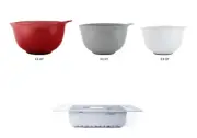 KitchenAid Universal 3 Pc Mixing Bowls Mainstays Plastic Sink Colander Lot 4 New